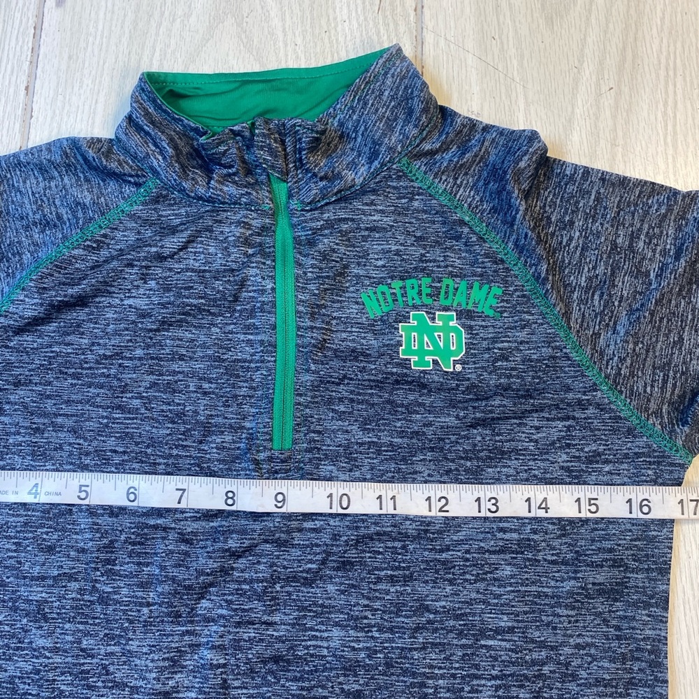 Colosseum Notre Dame Fighting Irish Women's Size S Gray 1/4 Zip Long Sleeve - Picture 5 of 9